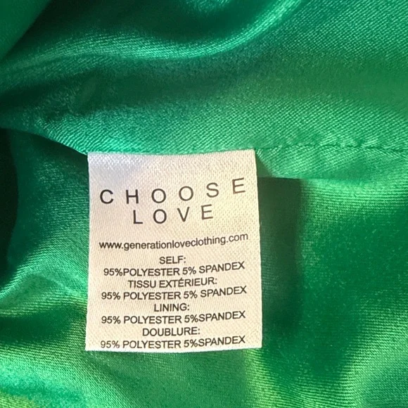 Generation Love Green Blazer with Gold Buttons Medium - Picture 3 of 5